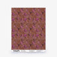 Alhelí Silk Wallcovering Rubra features a repeating pattern of magenta floral sprigs on a textured reddish-brown silk background.