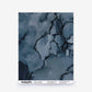 Aquarelle Silk Sample in Ocean, a dark blue abstract watercolor wallcovering featuring a branching, ink-wash pattern.