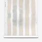 Bold Stripe Silk Wallcovering in Sand, featuring wide, hand-painted vertical stripes in beige and light gray on a white background.