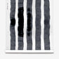 Bold Stripe Silk Wallcovering in Slate, a luxury silk wallpaper roll featuring vertical, watercolor-style dark gray stripes on a white background.