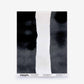 A single thick, vertical white stripe centered against a dark, textured charcoal background, featured in the Bold Stripe Silk Sample||Slate.