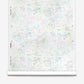 Bosky Toile Silk Wallcovering in Cay featuring an abstract, watercolor-style pattern of light green, blue, and purple brushstrokes and fine, spindly lines on a white background.