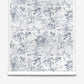 Bosky Toile Silk Wallcovering in Midnight, featuring abstract dark blue ink-wash marks and fine charcoal line drawings of tree branches on a white background.