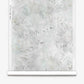A roll of Cortile Silk Wallcovering||Alba, featuring a subtle pale botanical pattern in white and light gray reminiscent of an Italianate garden, is displayed against a plain white background.