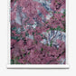 Inflorescence Silk Wallcovering||Pomegranate: Watercolor-style wallpaper with pink cherry blossoms, green leaves, and blue-gray accents on branches. Sold by the roll.
