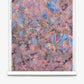 Inflorescence Silk Wallcovering||Reef—A hanging scroll with abstract marble patterns in pink, blue, and purple, soft watercolor textures, and geometric shapes.