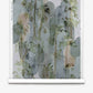 Papaya Arc Silk Wallcovering in Sage featuring hand-painted watercolor green papaya trees set against soft, overlapping sage-colored abstract shapes.