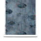 Custom silk wallpaper in Shoal in the Ocean colorway captures a tropical underwater scene in blue.