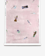 Swim  Silk Wallcovering||Shell