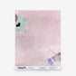 A sample of Swim Silk Sample||Shell pale pink wallpaper featuring an abstract watercolor print of figures swimming in blue and purple swimwear.