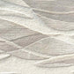 Closeup of Cascade rug in Arctic – A hand-knotted custom rug in an abstract flowing pattern using neutral shades of light grey and white | Eskayel