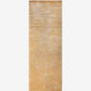 A handmade Domenica Hand Knotted Rug 284' x 95' Gold from the Salentu Collection with an abstract Domenica pattern on it