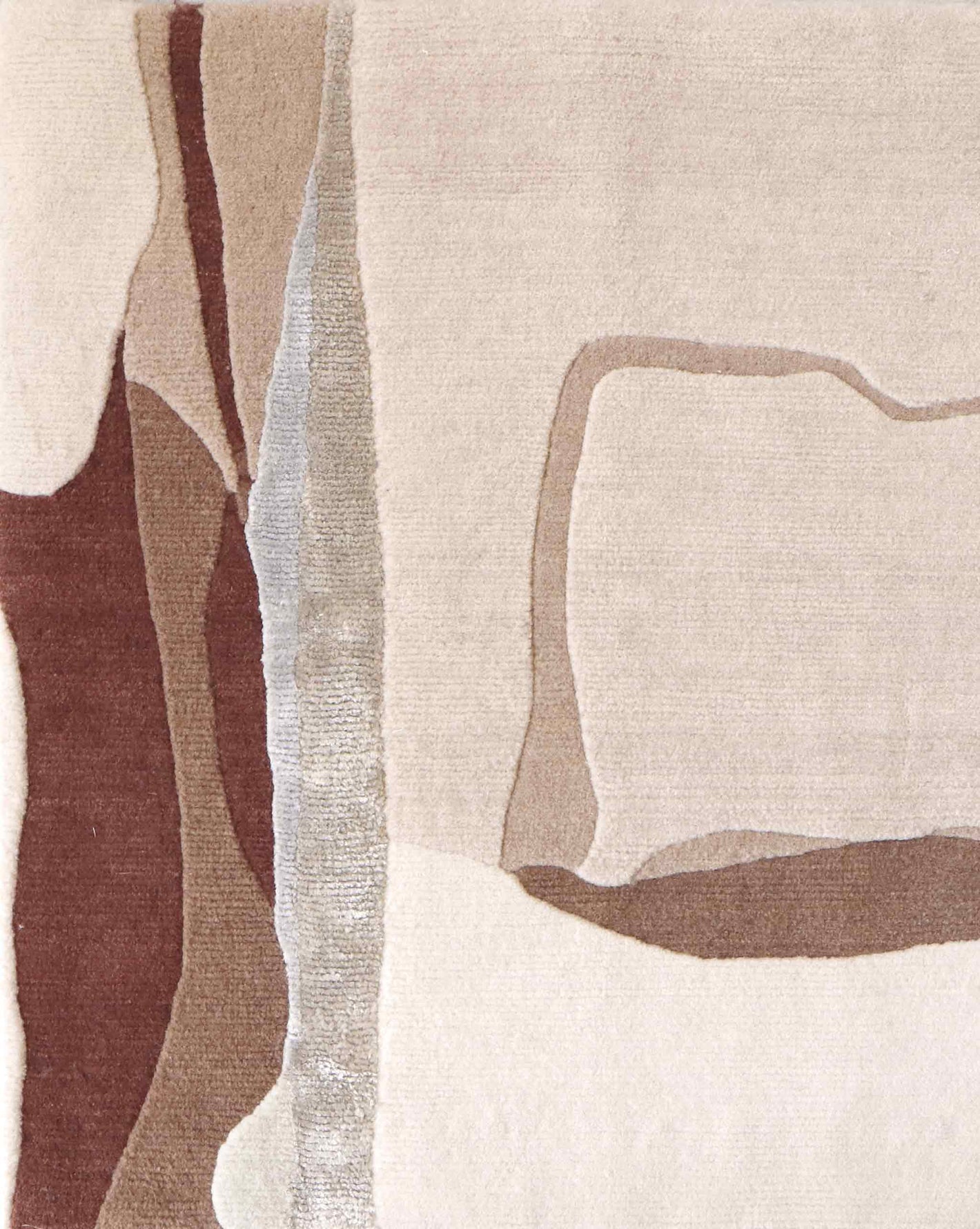 A close up image of the Neighbors rug in Sienna.