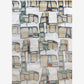 A rug design process by Eskayel with a pattern of Quotidiana Hand Knotted Rug 6' x 9' Isthmus, orange, green, and blue