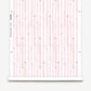 The Bamboo Stripe Wallpaper in Coral features a watercolor style with light pink and white vertical stripes.