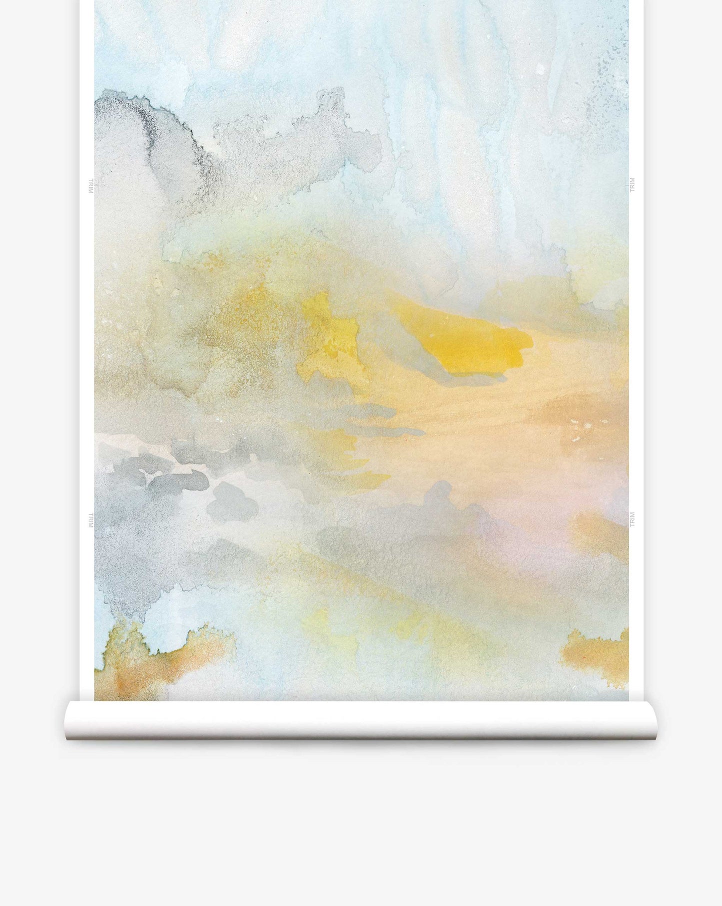 Empyrean mural wallpaper by Eskayel depict a collage of skies and sunsets. In Dawn, the palette is multicolor.