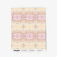 Abstract watercolor art on a vertical sheet with hues of beige, pink, and gray from the Frontier Collection. The bottom features the text: "Setting Sun Wallpaper||Light Terracotta Pattern: Samui Isle, Colorway: Light Terracotta, Material: Repeat 15×19.2", www.eskayel.com.