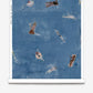 Swim in the Lake colorway is a luxurious wallpaper in navy blue.