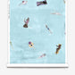 Swim in the Sea colorway is a luxurious wallpaper in light blue.