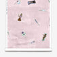 Swim in the Shell colorway is a luxurious wallpaper in light pink.