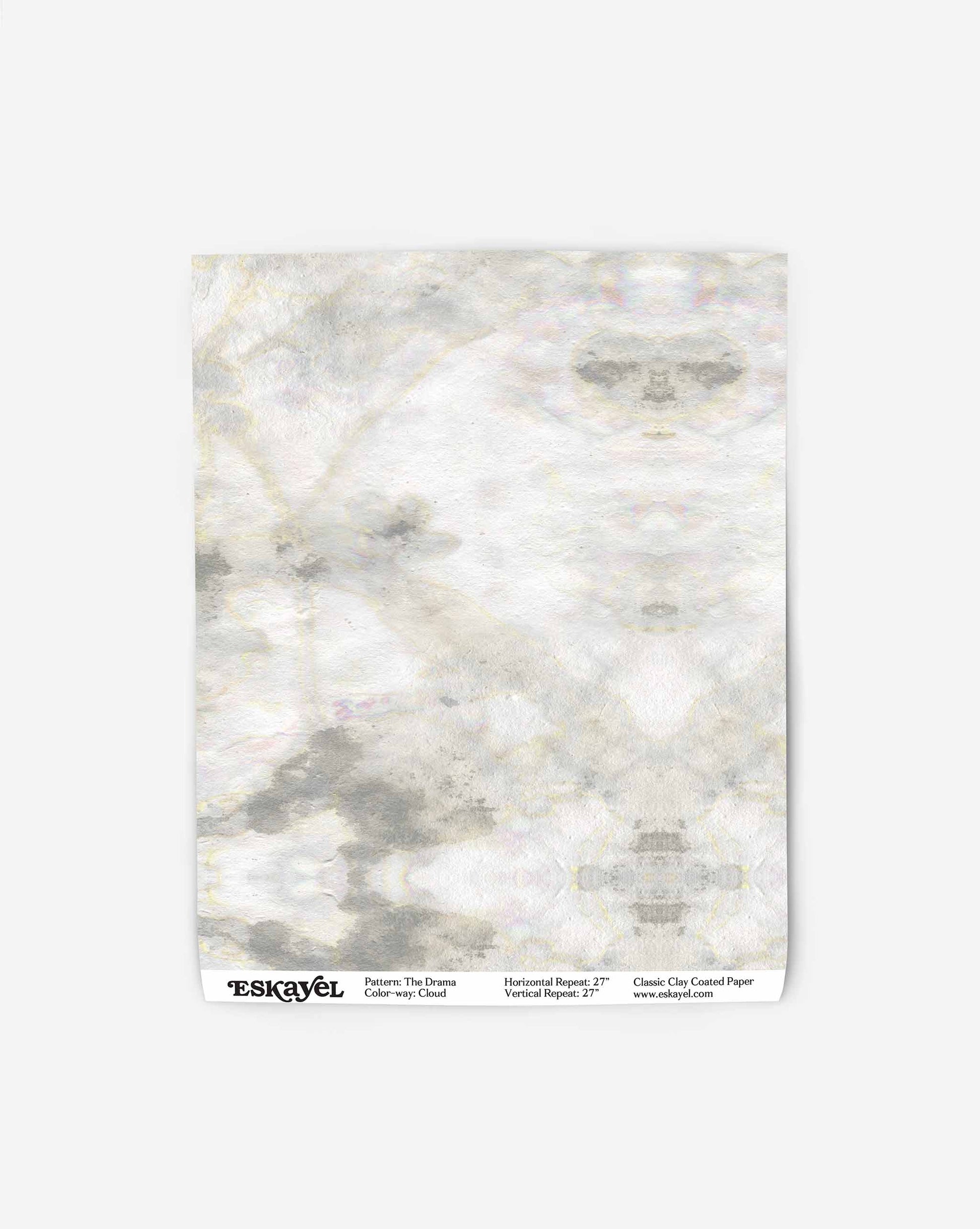 An image of The Drama Wallpaper Sample Cloud tie dyed design
