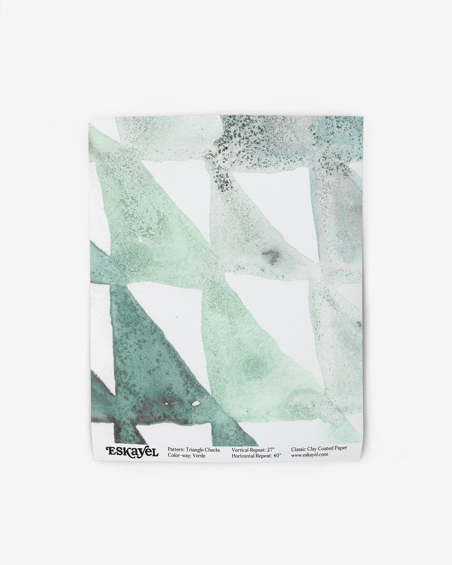 Triangle Checks Wallpaper Sample||Verde