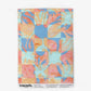  Yaya wallpaper in Punch as a swatch — beach-themed graphic botanical wallpaper in bright pink, peach, periwinkle blue, and pale turquoise | Eskayel