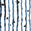 Drippy Stripe Fabric||Azure