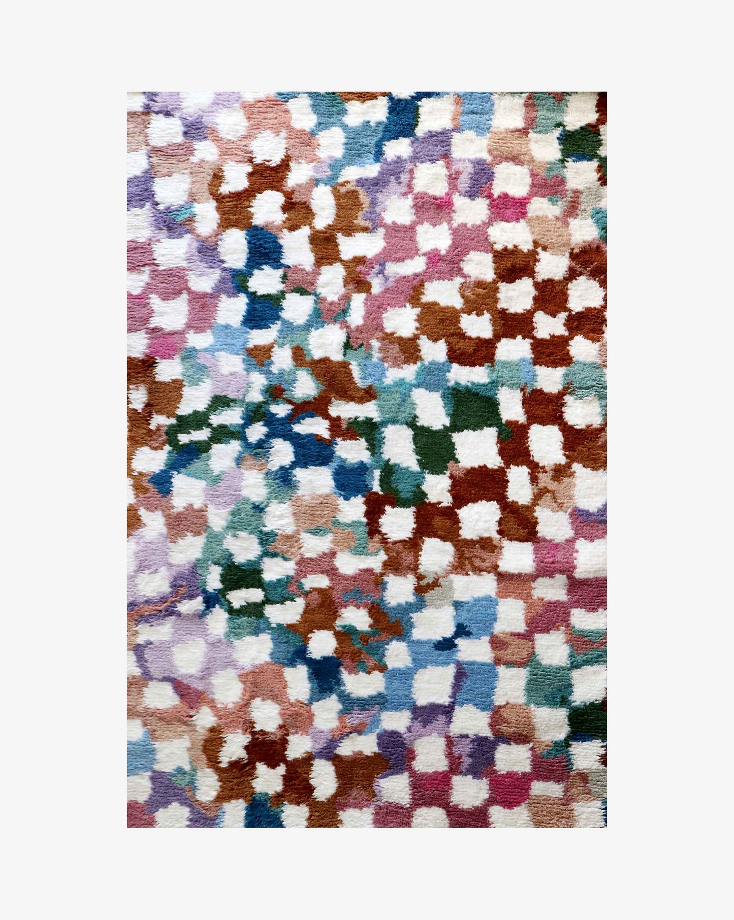 Chess Hand Knotted Rug||Multi