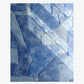 Eskayel’s Pieces rug in the Sky and Sun colorway is a flatweave base of yellow and orange against shaggy pile sections in shades of blue.