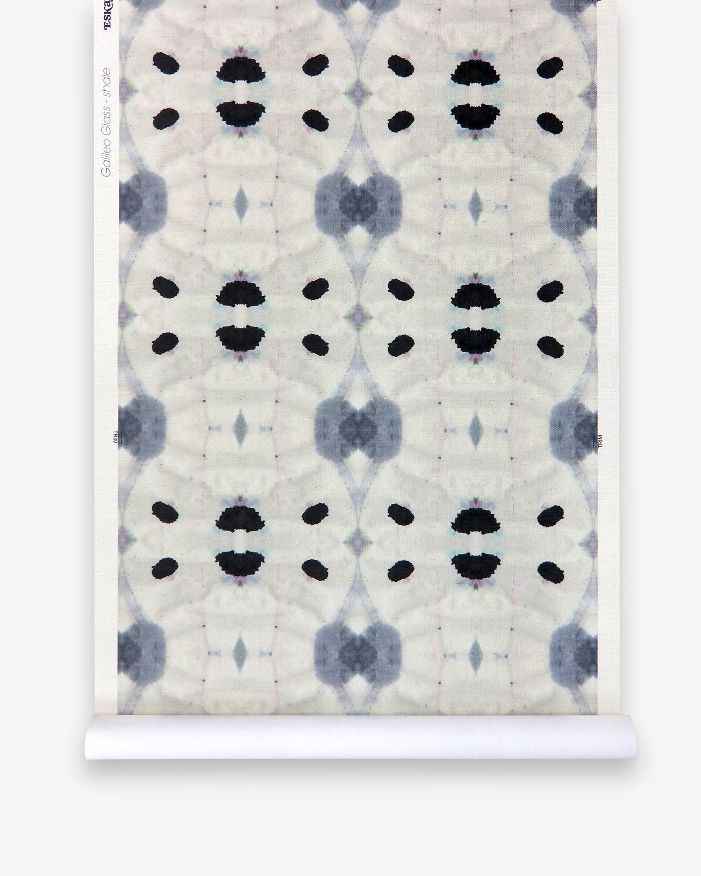 An abstract pattern on the Galileo Glass Grasscloth Shale yoga mat