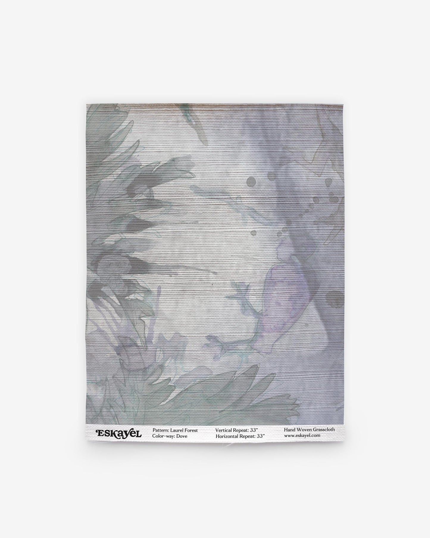 Laurel Forest Grasscloth Sample||Dove