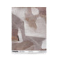 A brown and white painting on wallpaper with Medina Grasscloth Pausaon wallpaper