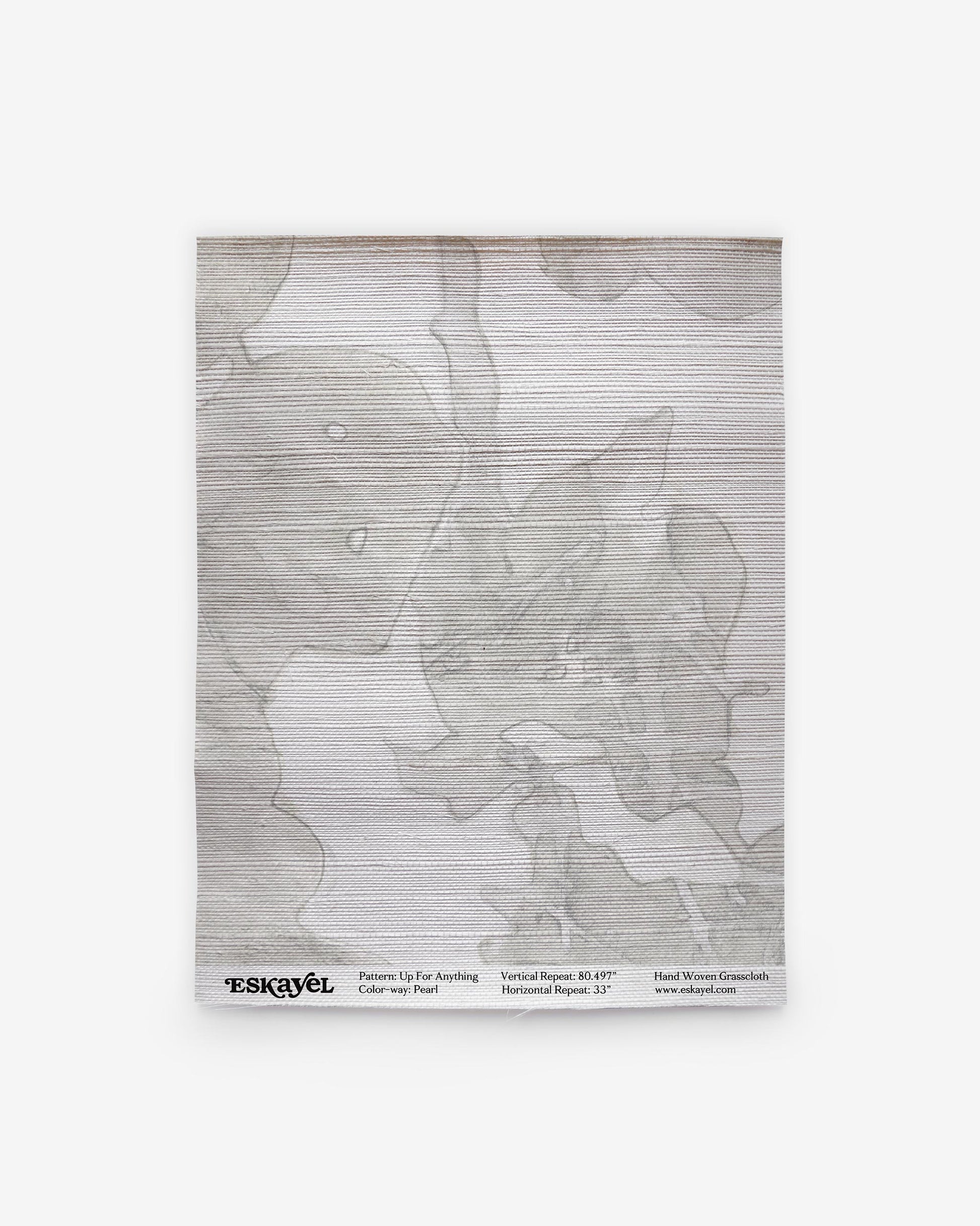 An image of a map on an Up for Anything Grasscloth Sample Pearl piece