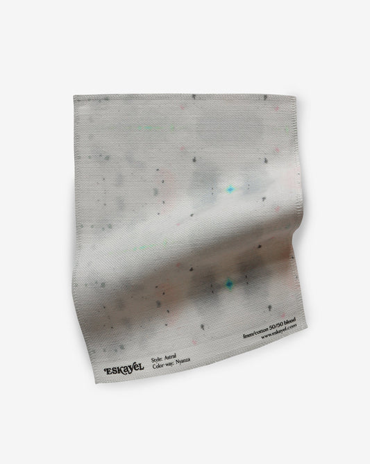 An Astral Fabric Sample   Nyanza with dots on it