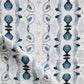 A Bali Stripe Fabric Indigo with an abstract design