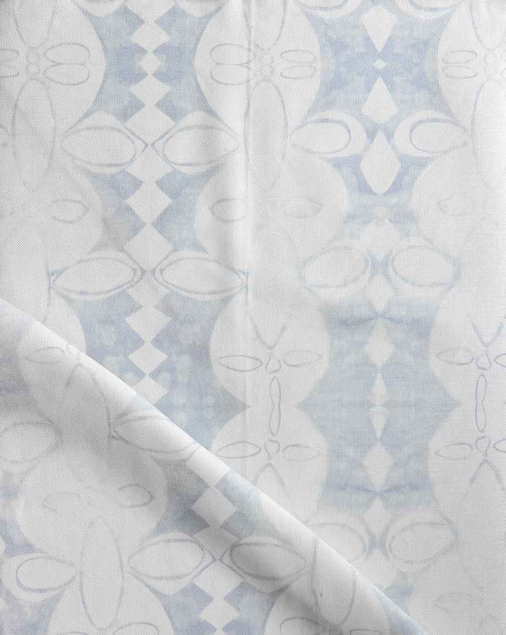 A Coconut Chine Fabric||Mist with a design on it.