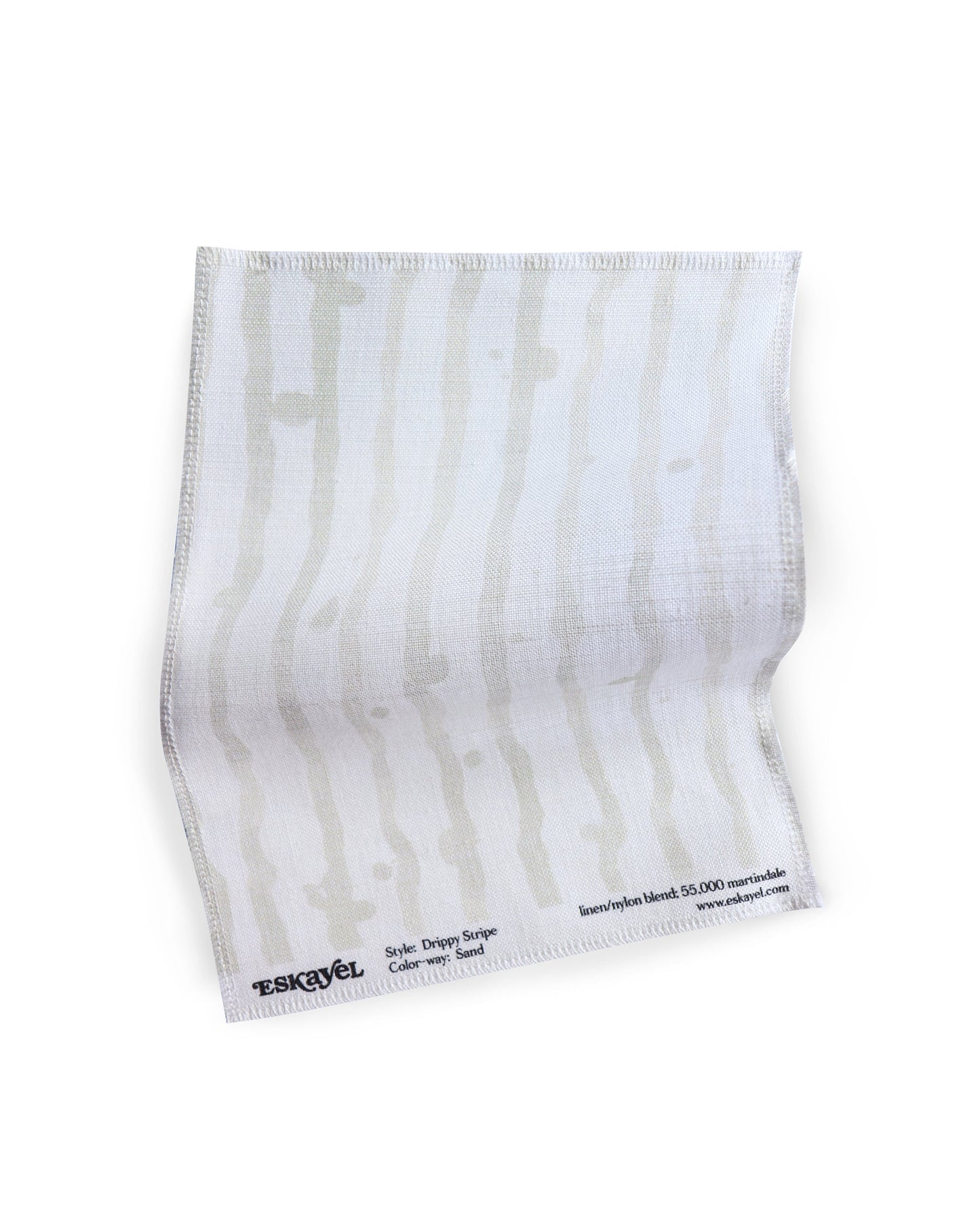 Drippy Stripe Fabric||Sand