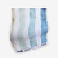 A Gradient Stripe Fabric Yacht tea fabric with blue and green gradient stripes