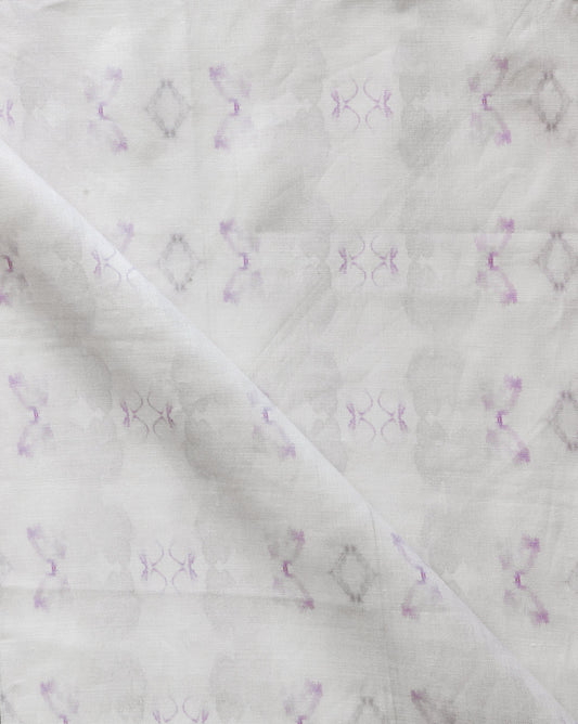 A close up of Icelandic Mist Fabric Lavender, a high-end luxury fabric