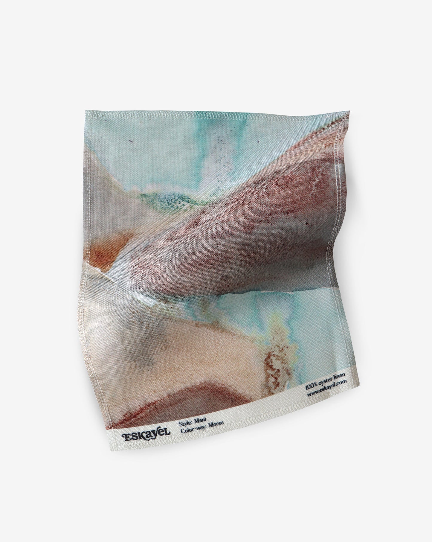 A fabric with an image of a woman's leg is available for as a Mani Fabric Sample Morea