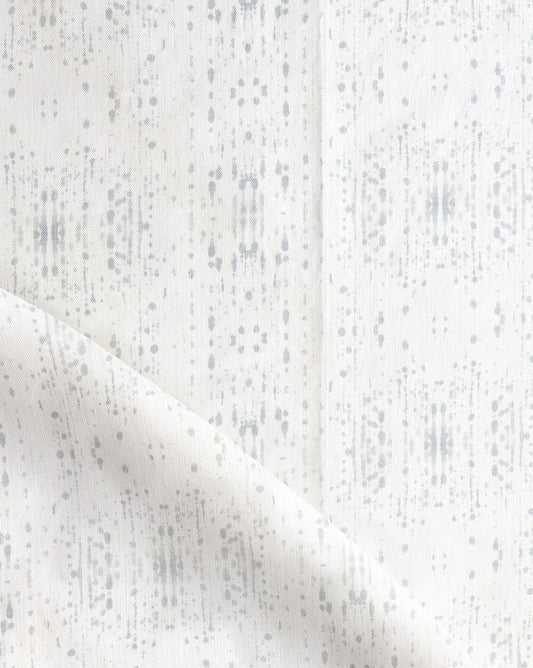 A white and gray Omaha Kinship Fabric Grey with dots on it, inspired by the Omaha Kinship pattern of the Kwoma people from Papua New Guinea
