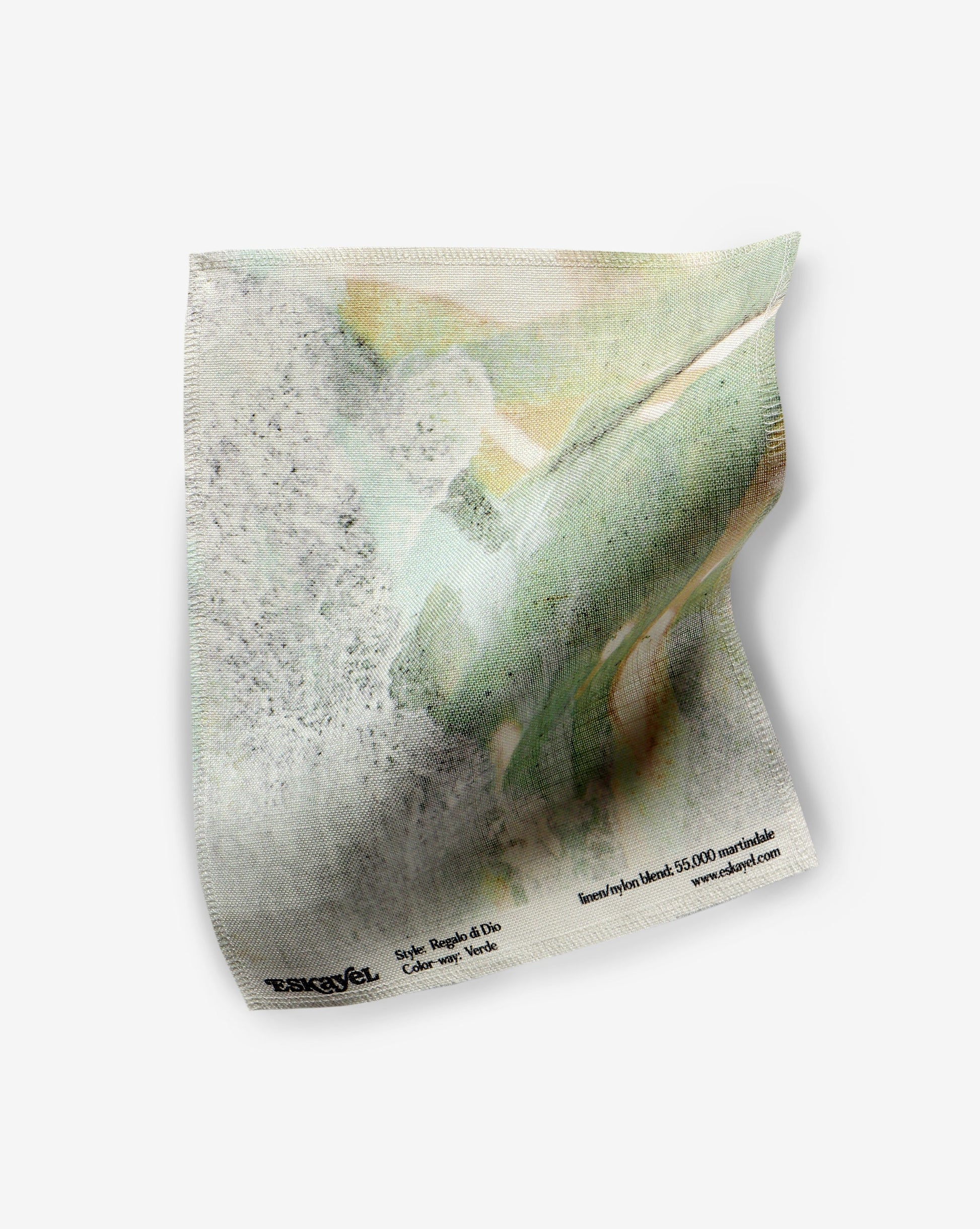 A luxury Regalo di Dio Fabric Verde with a painting on it