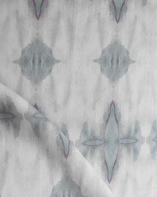 A close up of Ripple Fabric Pearl luxury high-end textiles with blue and purple colorways