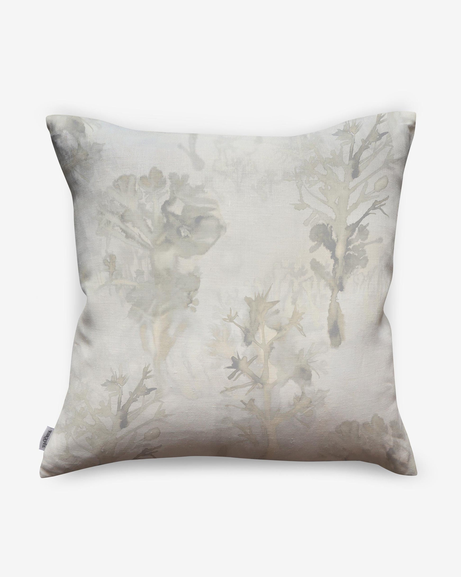 A Aionas Pillow Sol with a white and grey floral pattern