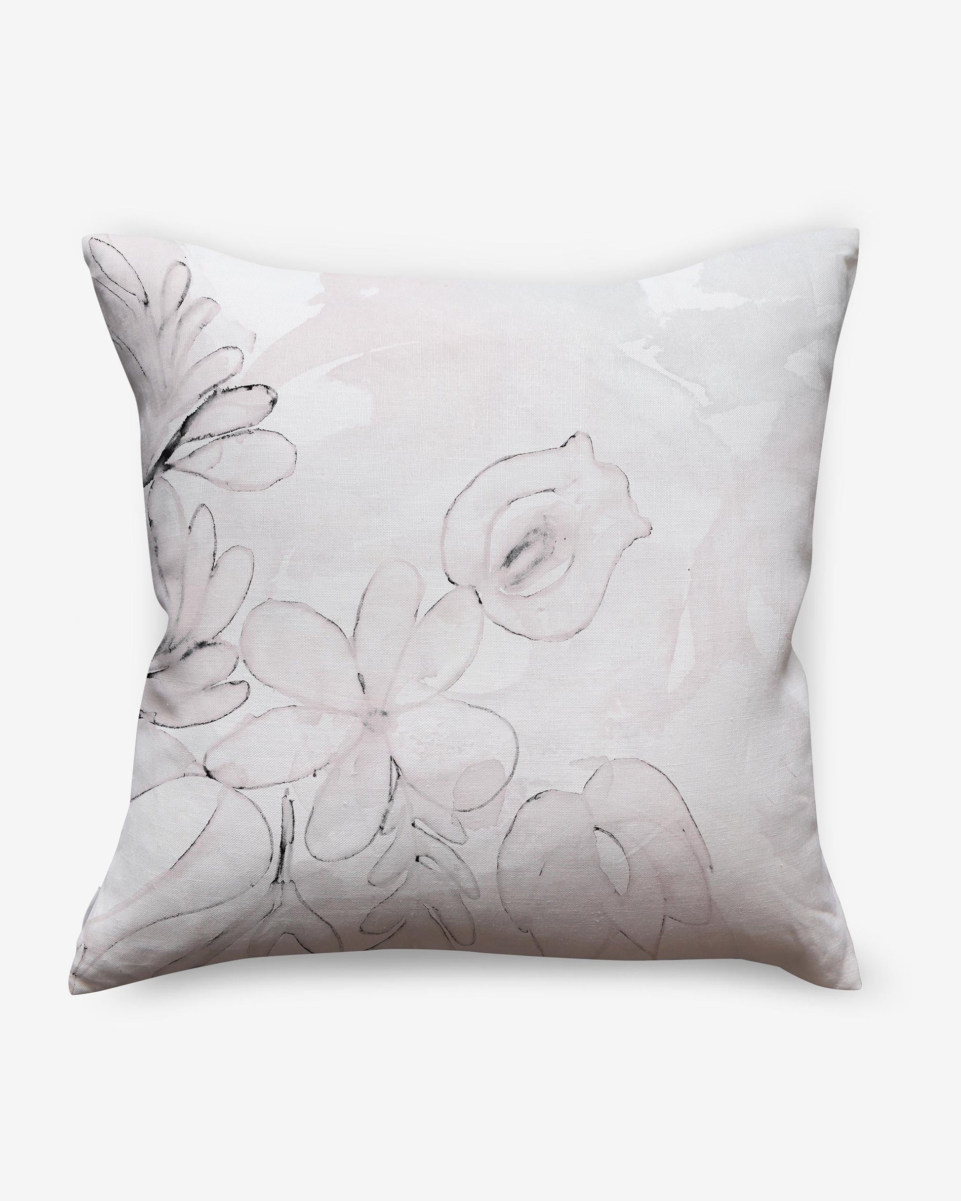 A Belize Blooms Pillow with a tropical abundance floral design on luxury fabric
