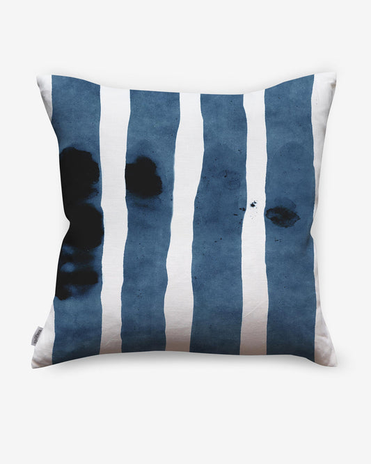 Bold Stripe Pillow||Azure
