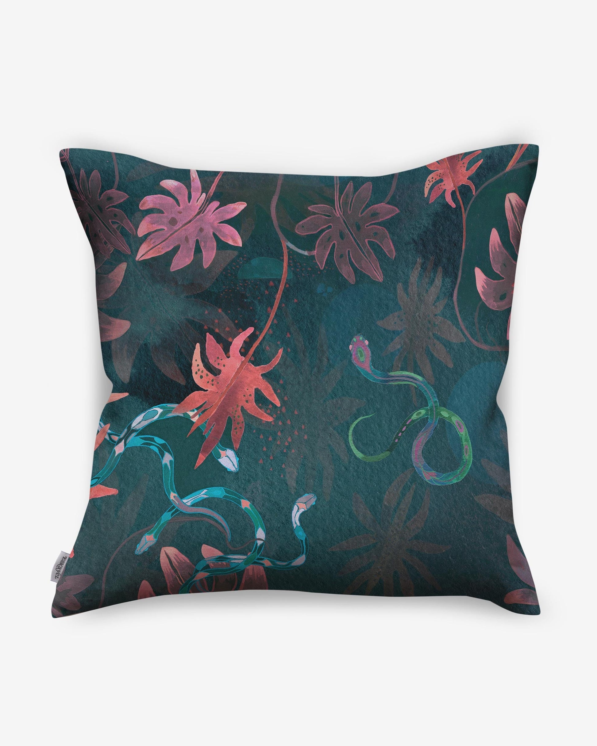 A Beryl pillow with an Eskayel collaboration of an Edera-inspired chinoiserie-inspired pattern