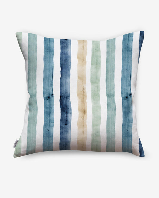 A Gradient Stripe Pillow Yacht with a nautical pattern featuring gradient stripes