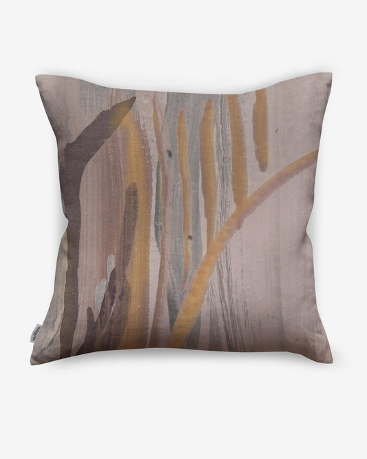 A Majorelle Pillow with an abstract painting inspired by Marrakech, Morocco